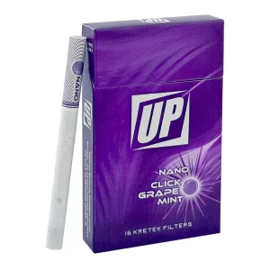 บุหรี่นอก UP ม่วง Click Grape (1 เม็ดบีบ)